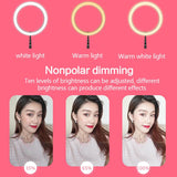 Foldable LED ring light with stand