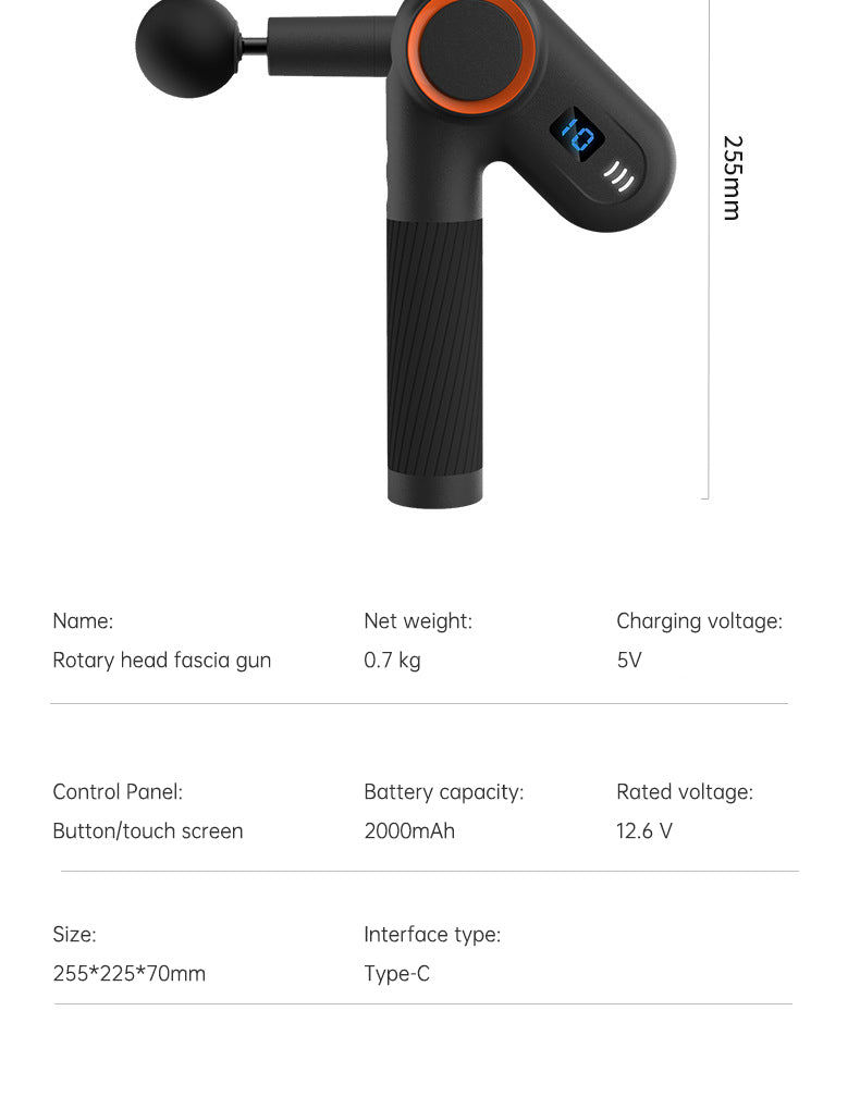 Massage gun used on the back