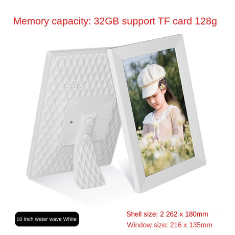 Photo frame with wooden frame finish