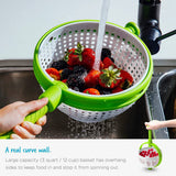 Salad spinner drying fresh leaves
