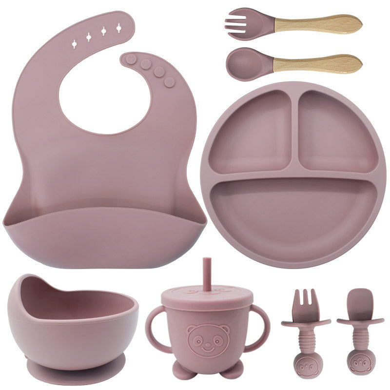 Baby feeding set in navy blue