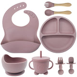 Baby feeding set in navy blue
