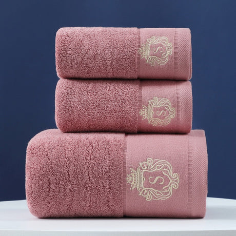 Bath towel and two hand towels
