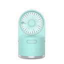 USB misting fan on a desk