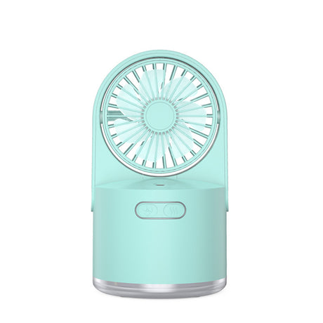 USB misting fan on a desk