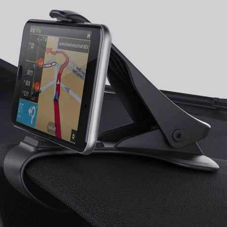 Adjustable clamp gripping a phone