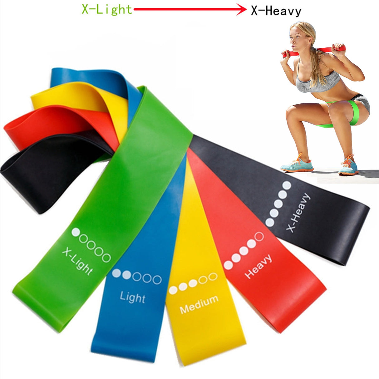 5-piece resistance loop bands set