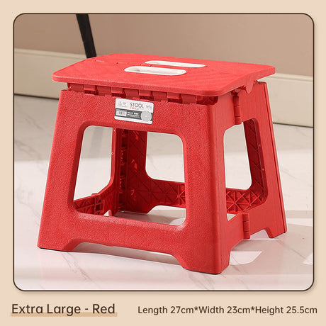 Folding stool set up outdoors