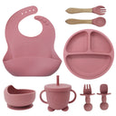 Baby feeding set in pink
