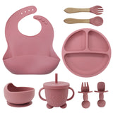Baby feeding set in pink