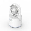 Misting desk fan in pink