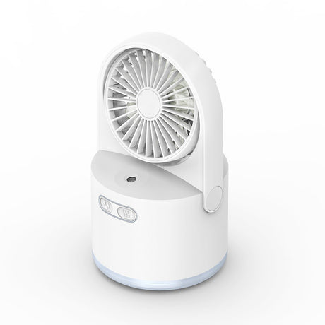 Misting desk fan in pink