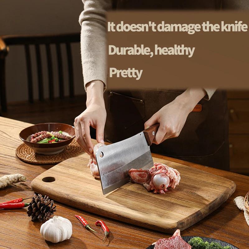 Acacia chopping board with cheese and charcuterie