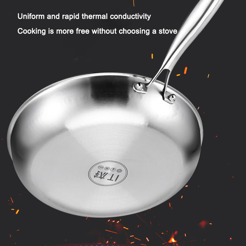 Frying pan cooking an egg with no oil