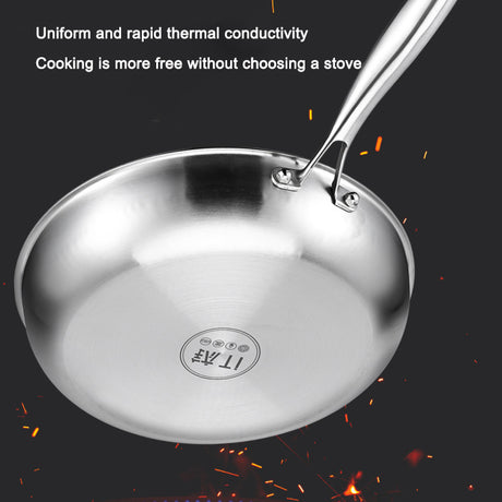 Frying pan cooking an egg with no oil