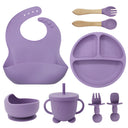 Silicone baby bib with catch pocket