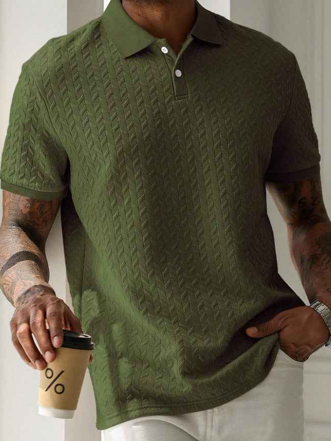 Men’s Solid Color Slim Fit Shirt – Short Sleeve Casual Tee
