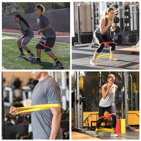 Glute bridge exercise with a loop band