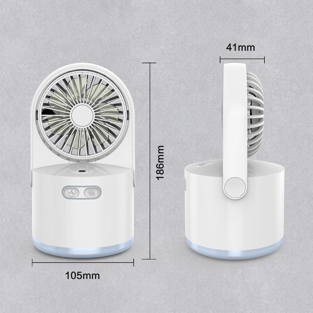 Misting desk fan in black