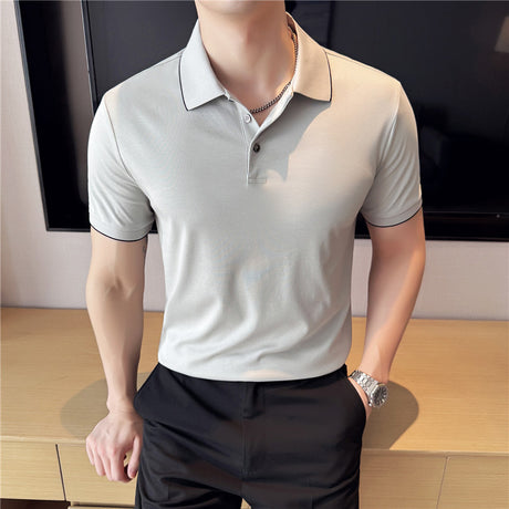 Polo shirt in mustard green