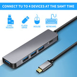 USB-C hub connected to a laptop