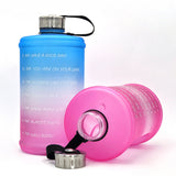 Water bottle in pink gradient