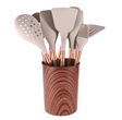 Silicone utensil set shown with storage holder