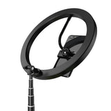 Adjustable ring light stand at full height