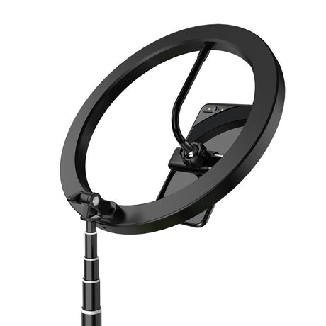 Adjustable ring light stand at full height