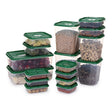 Food containers organised in a fridge