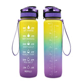 Tritan water bottle in green gradient