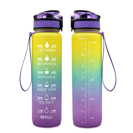 Tritan water bottle in green gradient