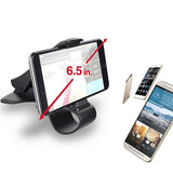 Car phone holder rotated to landscape