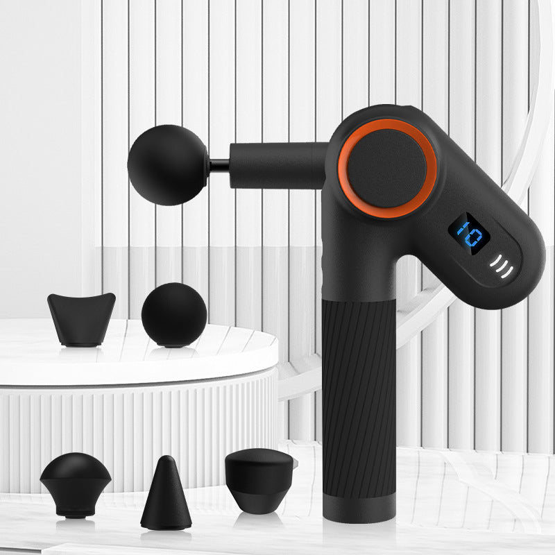 Massage gun used on the leg