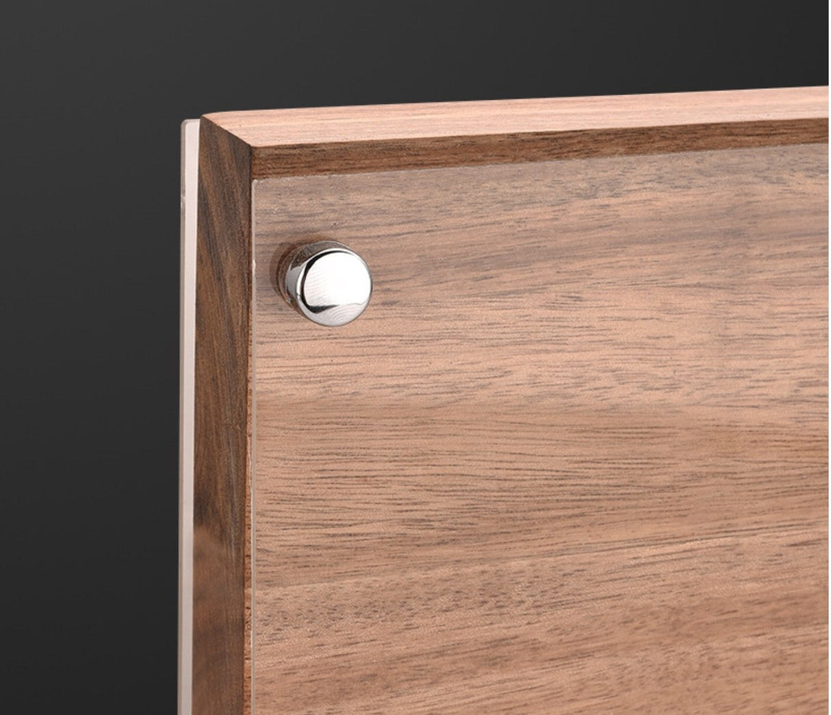 Magnetic knife block on a kitchen worktop