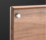 Magnetic knife block on a kitchen worktop