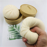 Squishy stress relief bun toy