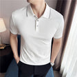 Polo shirt collar and placket detail