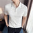 Polo shirt collar and placket detail