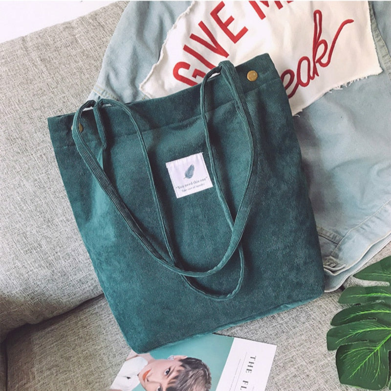 Spacious lined interior of the tote bag