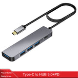 4-in-1 USB-C hub adapter
