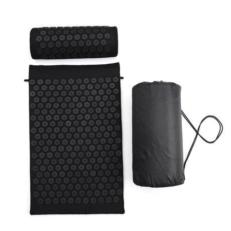 Acupressure mat and pillow set