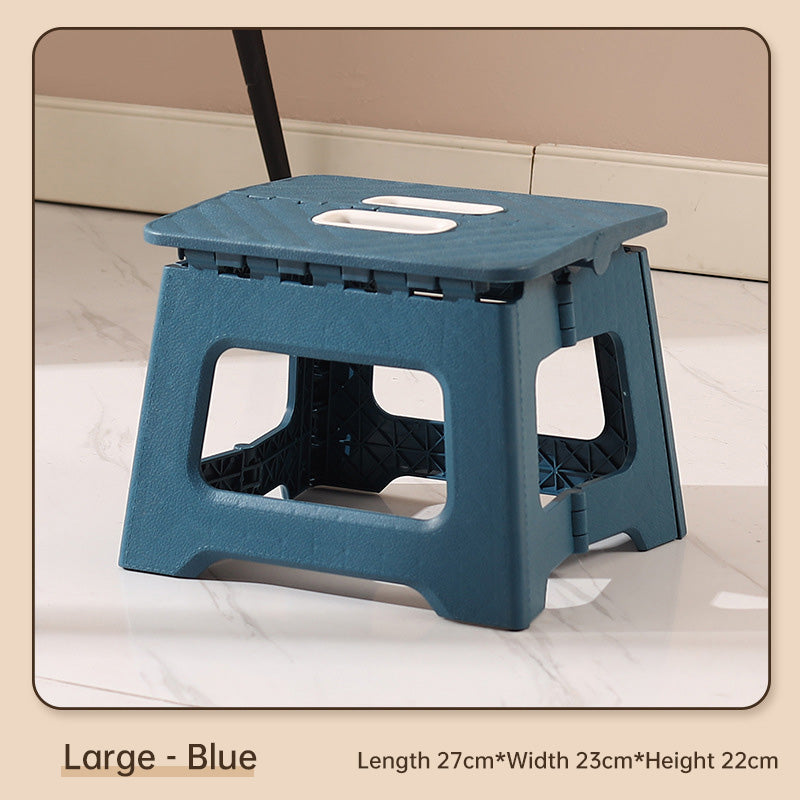 Folding stool packed down small