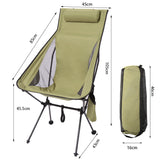 Camping chair set up outdoors