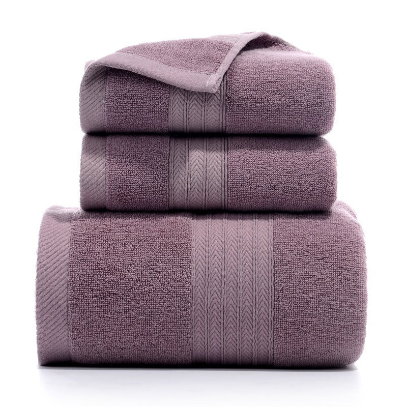 Flat frame towel set in grey