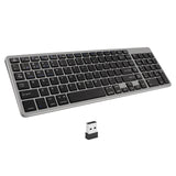 Keyboard and mouse set in silver