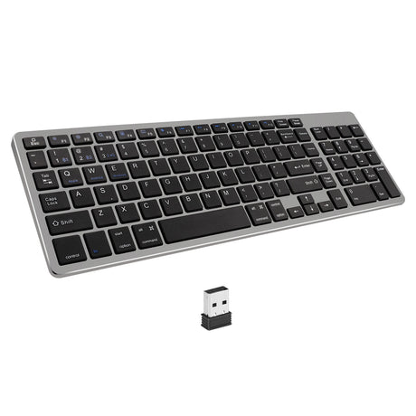 Keyboard and mouse set in silver