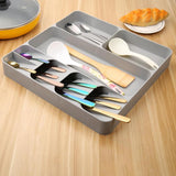 Cutlery organiser on a kitchen worktop