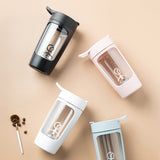 Portable blender bottle making a smoothie