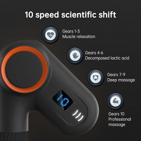 Massage gun speed display